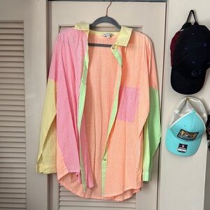 Colorful Striped Button-Up Shirt